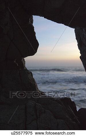 Stock Photography - Seascape along Mal Pais coastline in San Jose Costa Rica. Fotosearch