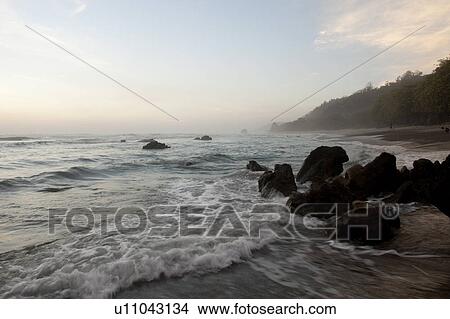 Seascape with afterglow in San Jose Costa Rica View Large Photo Image Picture - Seascape with afterglow in San Jose Costa Rica. Fotosearch