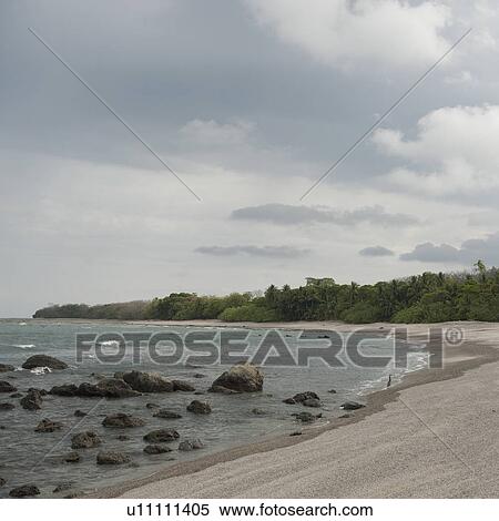 Seashore along Costa Rica coastline View Large Photo Image Stock Photography - Seashore along Costa Rica coastline. Fotosearch