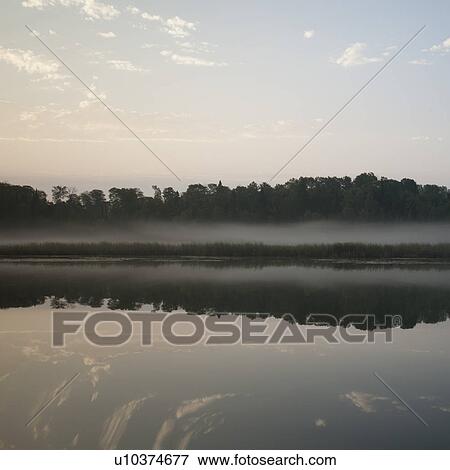 Stock Photo - Shoreline at Lake of the Woods, Ontario. Fotosearch
