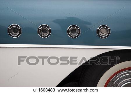 Stock Image - Side view of a vintage car in Branson, Missouri. Fotosearch