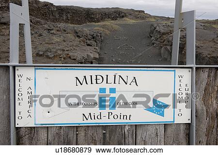 Stock Photo - Signage, division of North America and Europe. Fotosearch