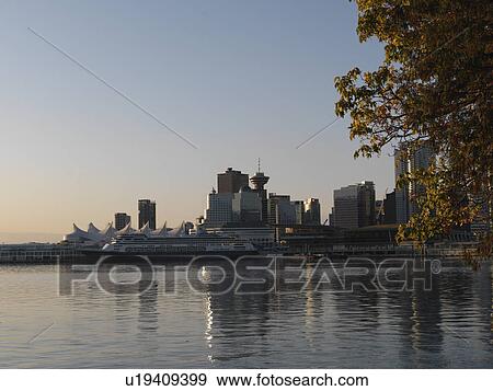 Stock Photo - Skyline in Vancouver, British Columbia, Canada. Fotosearch