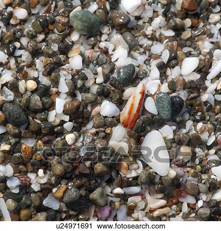 Stock Image - Stones along the seashore in Costa Rica. Fotosearch