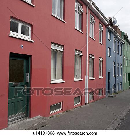 Streetscape, urban Reykjavik View Large Photo Image Stock Photo - Streetscape, urban Reykjavik. Fotosearch