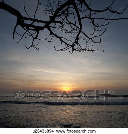 Picture - Sunset sky over Costa Rica. Fotosearch