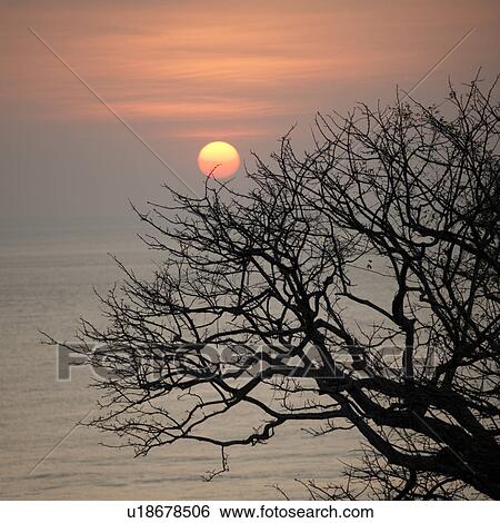 Stock Photograph - Sunset sky over Costa Rica. Fotosearch