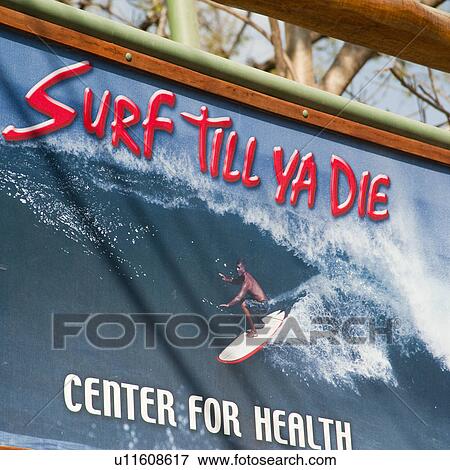 Stock Photo - Surf sign in Costa Rica. Fotosearch