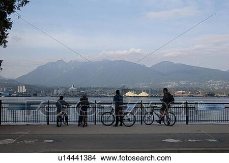 Tourists at a lookout point in Stanley Park in Vancouver, British Columbia, Canada View Large Photo Image Picture - Tourists at a lookout point in Stanley Park in Vancouver, British Columbia, Canada. Fotosearch