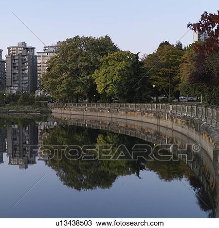 Trees along the sea wall in Vancouver, British Columbia, Canada View Large Photo Image Stock Image - Trees along the sea wall in Vancouver, British Columbia, Canada. Fotosearch