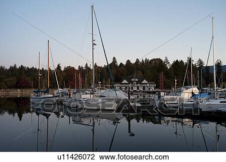 Stock Image - Twilight sky in Vancouver, British Columbia, Canada. Fotosearch