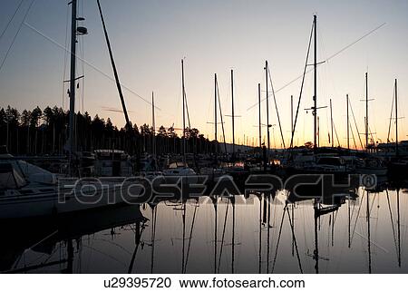 Stock Image - Twilight sky in Vancouver, British Columbia, Canada. Fotosearch