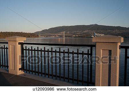 Stock Photograph - Walkway along Brockton Point in Vancouver, British Columbia, Canada. Fotosearch