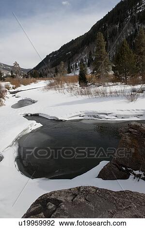Stock Image - Winter landscape in Vail, Colorado. Fotosearch