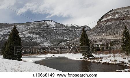 Stock Photo - Winter landscape in Vail, Colorado. Fotosearch
