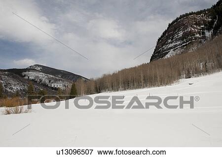Stock Photo - Winter landscape in Vail, Colorado. Fotosearch