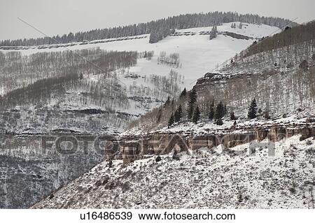 Stock Photo - Winter landscape in Vail, Colorado. Fotosearch