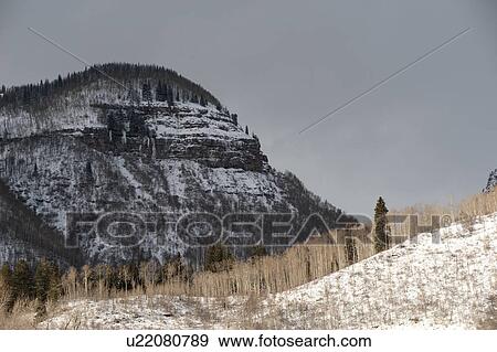 Stock Photo - Winter landscape in Vail, Colorado. Fotosearch
