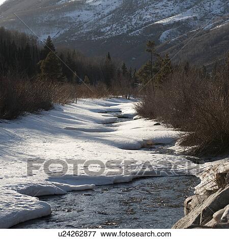 Stock Photo - Winter landscape in Vail, Colorado. Fotosearch