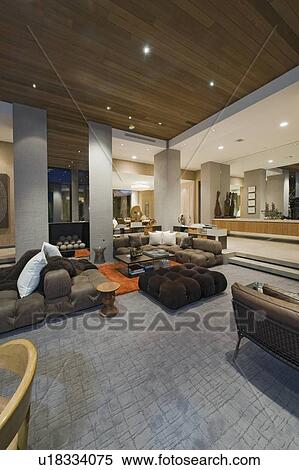 Stock Photography - Living room of California home. Fotosearch