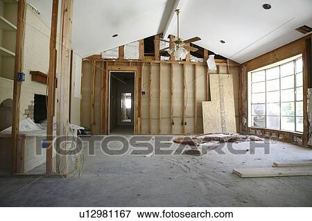 Partition wall in house renovation, Houston, Texas View Large Photo Image Stock Photo - Partition wall in house renovation, Houston, Texas. Fotosearch