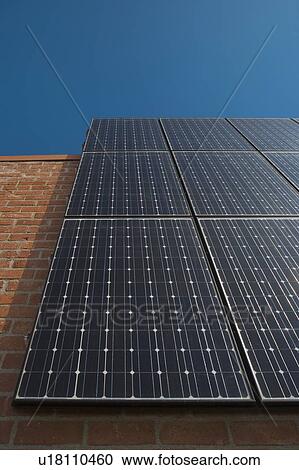 Stock Image - Photovoltaic array in Los Angeles, California. Fotosearch