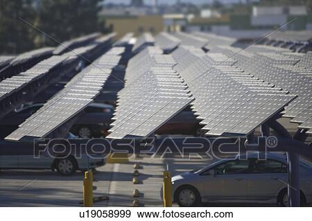 Stock Photo - Photovoltaic array in Los Angeles, California. Fotosearch