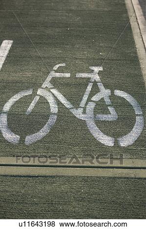 Bicycle lane View Large Photo Image Stock Photo - Bicycle lane. Fotosearch