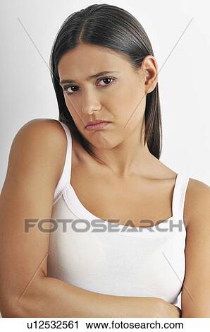 Female young adult; pouting View Large Photo Image Stock Image - Female young adult; pouting. Fotosearch