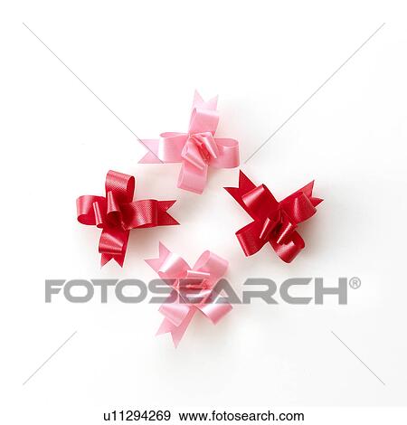 Stock Photo - A set of a red ribbon. Fotosearch