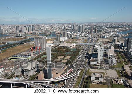 Aerial view of Ariake, Koto ward, Tokyo Prefecture, Honshu, Japan View Large Photo Image Stock Image - Aerial view of Ariake, Koto ward, Tokyo Prefecture, Honshu, Japan. Fotosearch