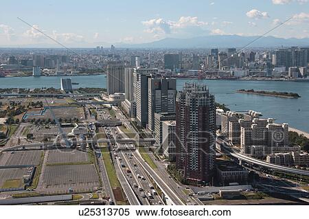 Aerial view of Ariake, Koto ward, Tokyo Prefecture, Honshu, Japan View Large Photo Image Stock Photography - Aerial view of Ariake, Koto ward, Tokyo Prefecture, Honshu, Japan. Fotosearch