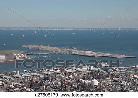 Aerial view of Haneda airport under construction, Ohta ward, Tokyo Prefecture, Honshu, Japan View Large Photo Image Stock Photo - Aerial view of Haneda airport under construction, Ohta ward, Tokyo Prefecture, Honshu, Japan. Fotosearch