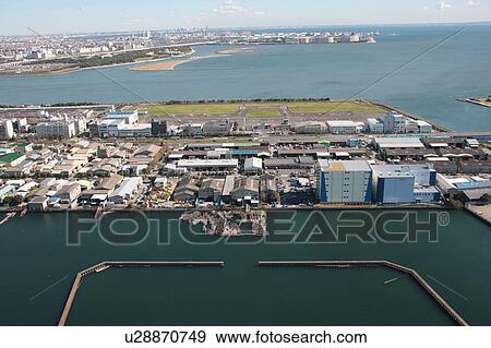 Aerial view of log boom at Tokyo bay, Koto ward, Tokyo Prefecture, Honshu, Japan View Large Photo Image Stock Photo - Aerial view of log boom at Tokyo bay, Koto ward, Tokyo Prefecture, Honshu, Japan. Fotosearch