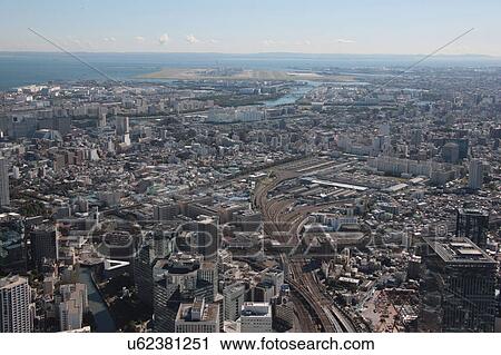 Aerial view of shunting station, Shinagawa ward, Tokyo Prefecture, Honshu, Japan View Large Photo Image Stock Image - Aerial view of shunting station, Shinagawa ward, Tokyo Prefecture, Honshu, Japan. Fotosearch