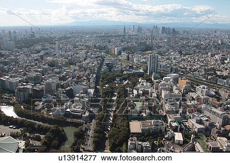 Aerial view of Yasukuni shrine, Chiyoda ward, Tokyo Prefecture, Honshu, Japan View Large Photo Image Stock Photo - Aerial view of Yasukuni shrine, Chiyoda ward, Tokyo Prefecture, Honshu, Japan. Fotosearch