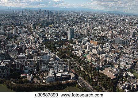 Aerial view of Yasukuni shrine, Chiyoda ward, Tokyo Prefecture, Honshu, Japan View Large Photo Image Stock Photo - Aerial view of Yasukuni shrine, Chiyoda ward, Tokyo Prefecture, Honshu, Japan. Fotosearch