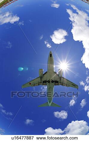 Airplane Landing View Large Photo Image Stock Photo - Airplane Landing. Fotosearch