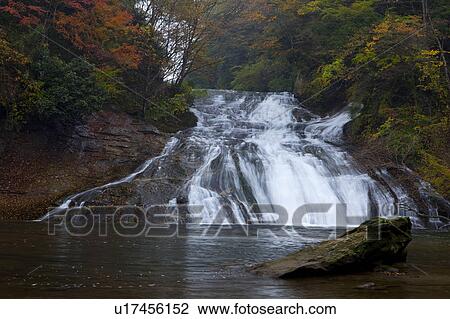 Awamata Falls in Autumn View Large Photo Image Stock Image - Awamata Falls in Autumn. Fotosearch