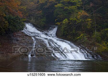 Stock Photography - Awamata Falls in Autumn. Fotosearch