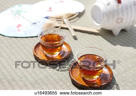 Barley tea, Insect Repellant and fan on tatami mat View Large Photo Image Stock Photography - Barley tea, Insect Repellant and fan on tatami mat. Fotosearch