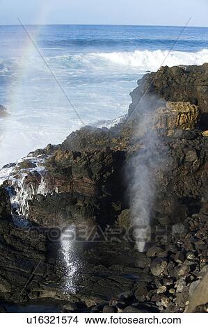 Blow Holes at Coast View Large Photo Image Picture - Blow Holes at Coast. Fotosearch