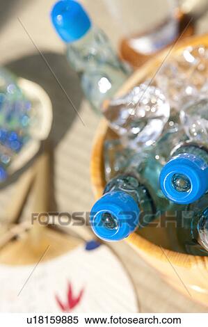 Stock Photography - Bottle of sodas in bucket full of ice. Fotosearch