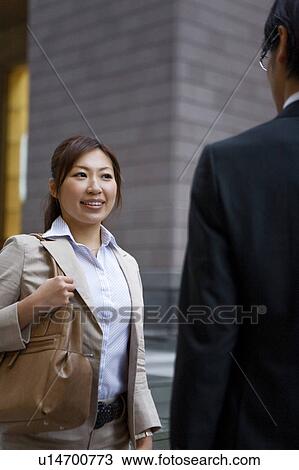 Stock Image - Business Colleagues Outside. Fotosearch