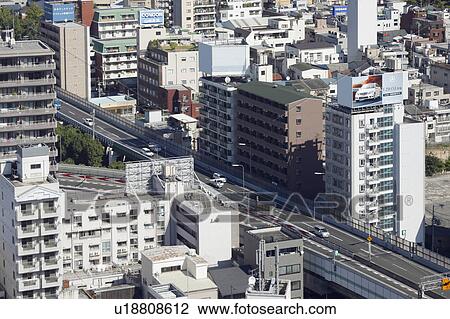 Cityscape of Osaka, Honshu, Japan View Large Photo Image Stock Image - Cityscape of Osaka, Honshu, Japan. Fotosearch