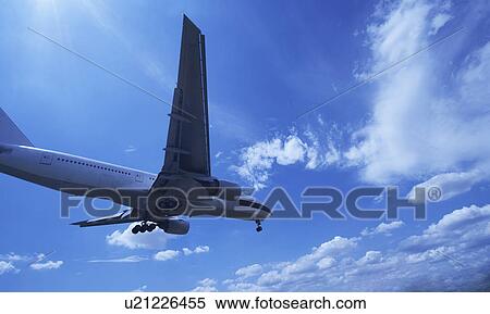 Commercial airplane flying, Japan View Large Photo Image Stock Photography - Commercial airplane flying, Japan. Fotosearch