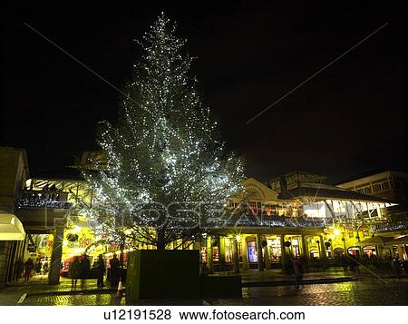 Stock Photo - Covent Garden at Christmas. Fotosearch