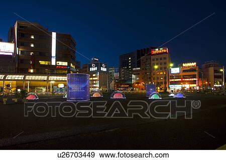 Decorations Outside the West Entrance of Fukui Station View Large Photo Image Stock Photo - Decorations Outside the West Entrance of Fukui Station. Fotosearch