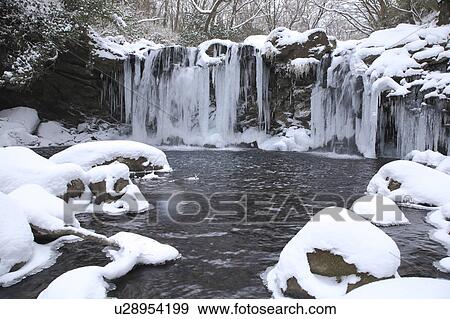 Stock Photo - Falls in winter. Fotosearch