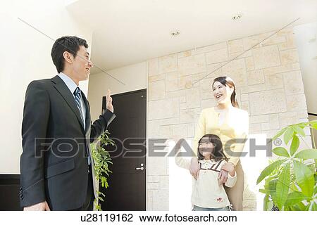 Father leaving home to work, Hyogo Prefecture, Honshu, Japan View Large Photo Image Stock Image - Father leaving home to work, Hyogo Prefecture, Honshu, Japan. Fotosearch